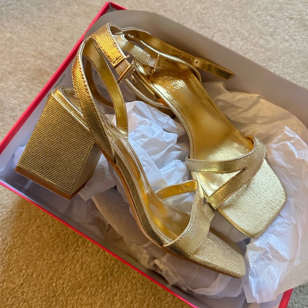 Vince Canute Gold Slingback Jarenn heels